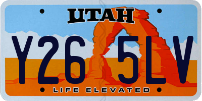 UT license plate Y265LV