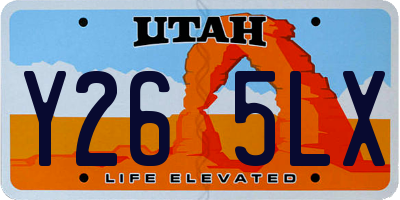 UT license plate Y265LX