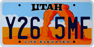 UT license plate Y265MF