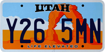 UT license plate Y265MN