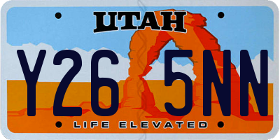 UT license plate Y265NN