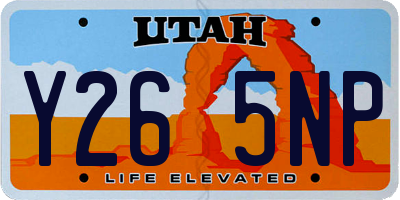 UT license plate Y265NP