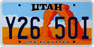 UT license plate Y265OI