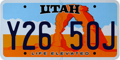 UT license plate Y265OJ