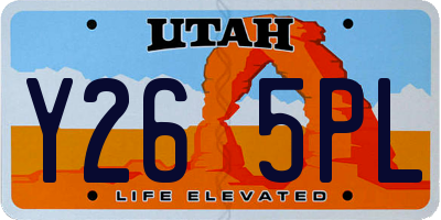 UT license plate Y265PL