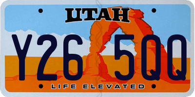 UT license plate Y265QQ