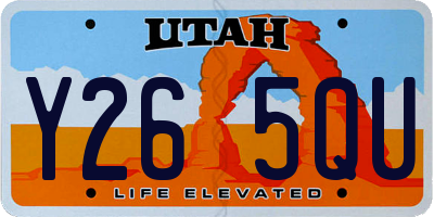 UT license plate Y265QU