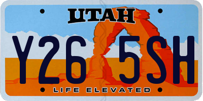 UT license plate Y265SH
