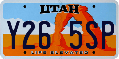 UT license plate Y265SP