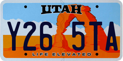 UT license plate Y265TA