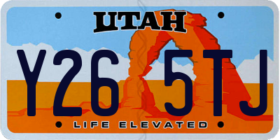UT license plate Y265TJ