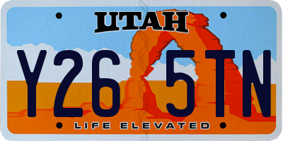 UT license plate Y265TN