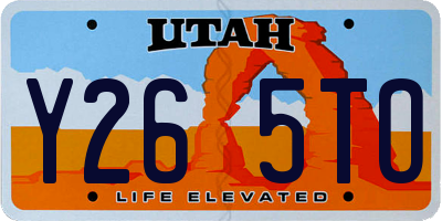 UT license plate Y265TO