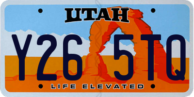 UT license plate Y265TQ