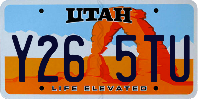 UT license plate Y265TU