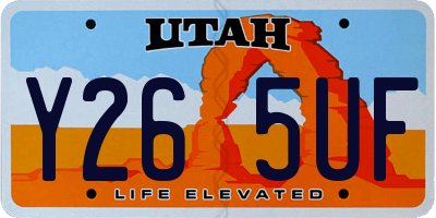 UT license plate Y265UF