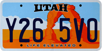 UT license plate Y265VO