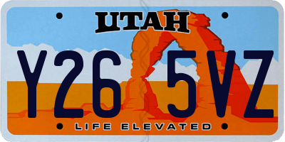 UT license plate Y265VZ