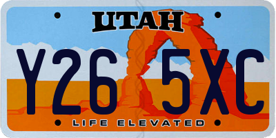 UT license plate Y265XC