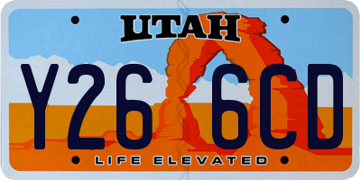 UT license plate Y266CD