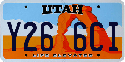 UT license plate Y266CI