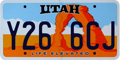 UT license plate Y266CJ