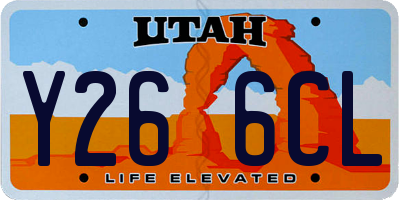 UT license plate Y266CL