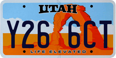 UT license plate Y266CT