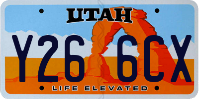UT license plate Y266CX
