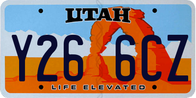 UT license plate Y266CZ