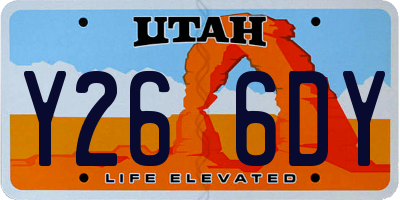 UT license plate Y266DY