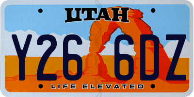 UT license plate Y266DZ