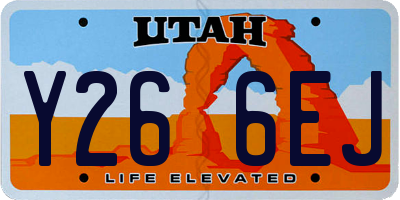 UT license plate Y266EJ