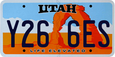 UT license plate Y266ES