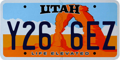 UT license plate Y266EZ