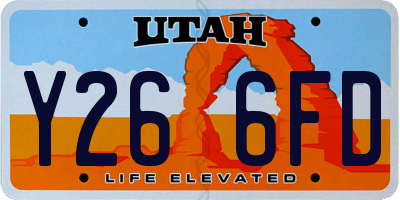 UT license plate Y266FD