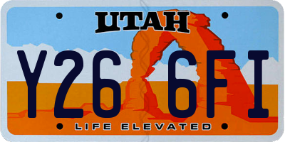 UT license plate Y266FI