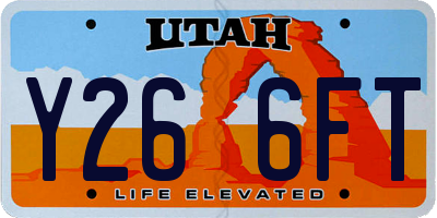 UT license plate Y266FT