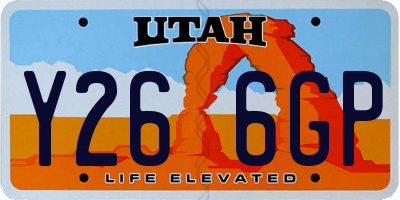 UT license plate Y266GP