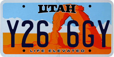 UT license plate Y266GY