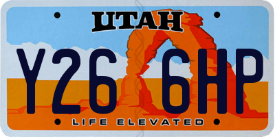 UT license plate Y266HP