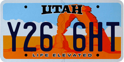UT license plate Y266HT