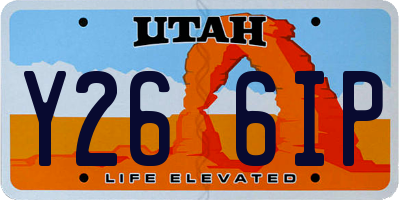 UT license plate Y266IP