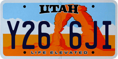 UT license plate Y266JI