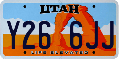 UT license plate Y266JJ