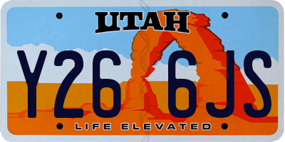 UT license plate Y266JS