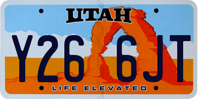 UT license plate Y266JT