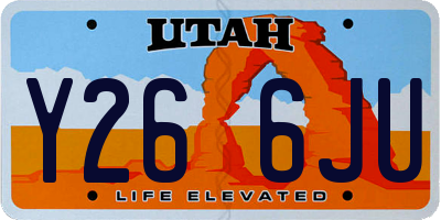 UT license plate Y266JU