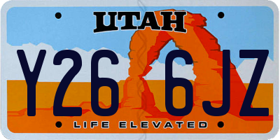 UT license plate Y266JZ