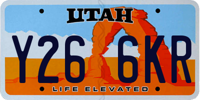 UT license plate Y266KR